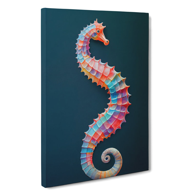 XC1022-3872X Seahorse In Colour No.4 - Wrapped Canvas Print, 76cm H x 50cm W x 3cm D