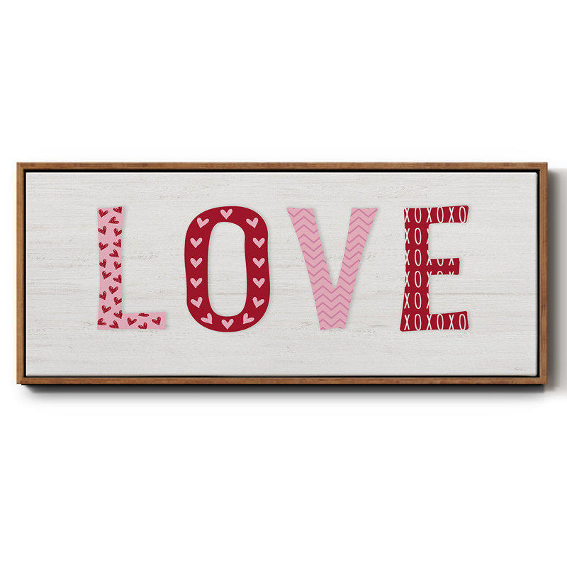 Motif d'amour - toile encadrée, H 20 po x l 50 po