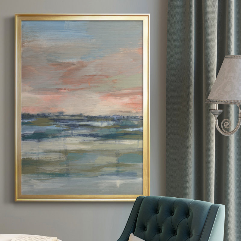 Vast Marsh II - reproduction d'art sur toile, H 30,5 po x l 22,5 po x P 1 po, Or