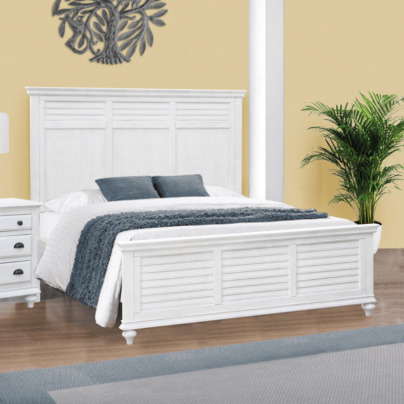 Abukhdeir Solid Wood Panel Bed, Queen