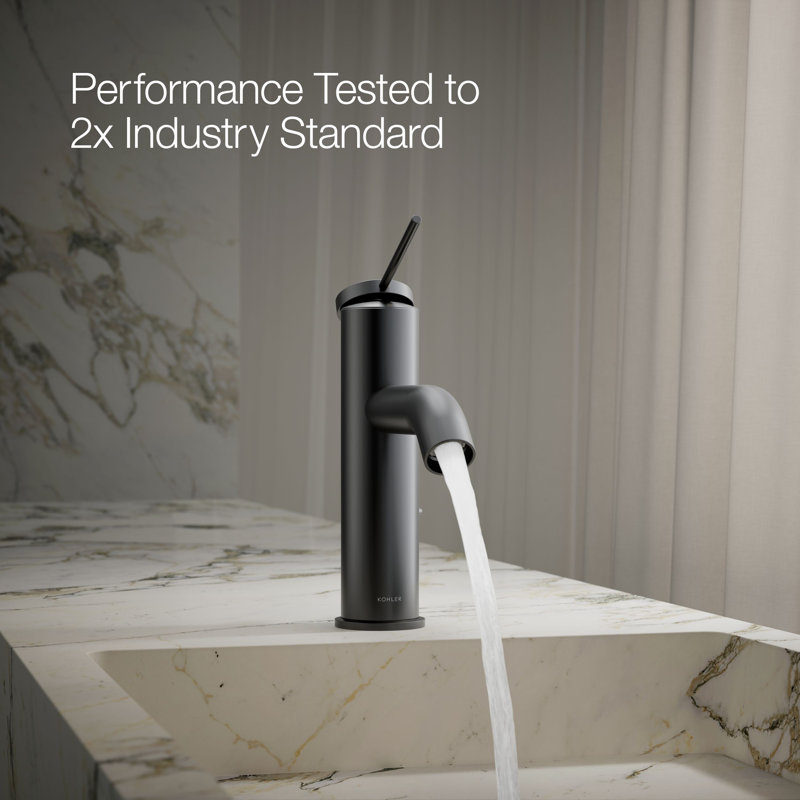 Components Single-Handle Bathroom Sink Faucet, Matte Black