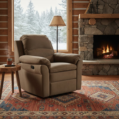 Leroux 38" Wide Power Standard Recliner with Massager