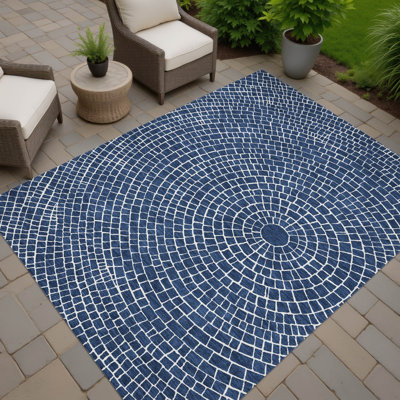 Tapis géométrique intérieur / extérieur lavable à la machine Chantille ACN2455