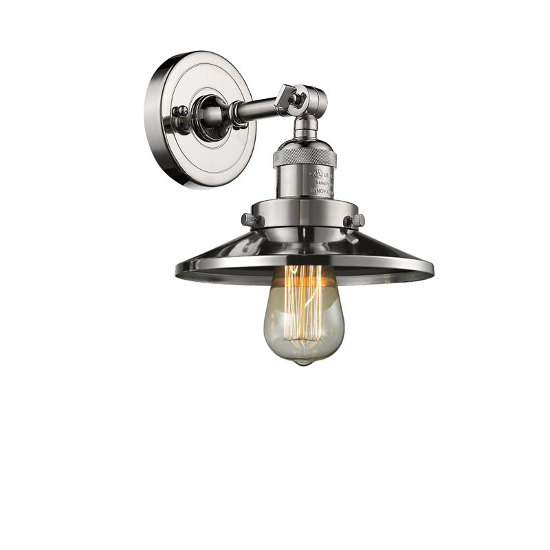 Plafonnier semi-encastré simple en forme de cône à 1 lumière de 8 po Gault, Nickel poli