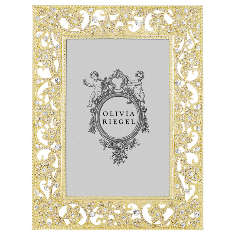 Flora Metal Picture Frame, 5" x 7", Gold