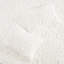 Literie en chenille de coton double / grand 3 pièces, chic et décontracté avec des attaches et une couette à boutons, fermeture à attaches blanches-118640932-118640933