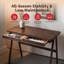 Bureau en hévéa massif avec tiroir, bureau rétro de 99 cm pour la maison ou le bureau à domicile-1384157307