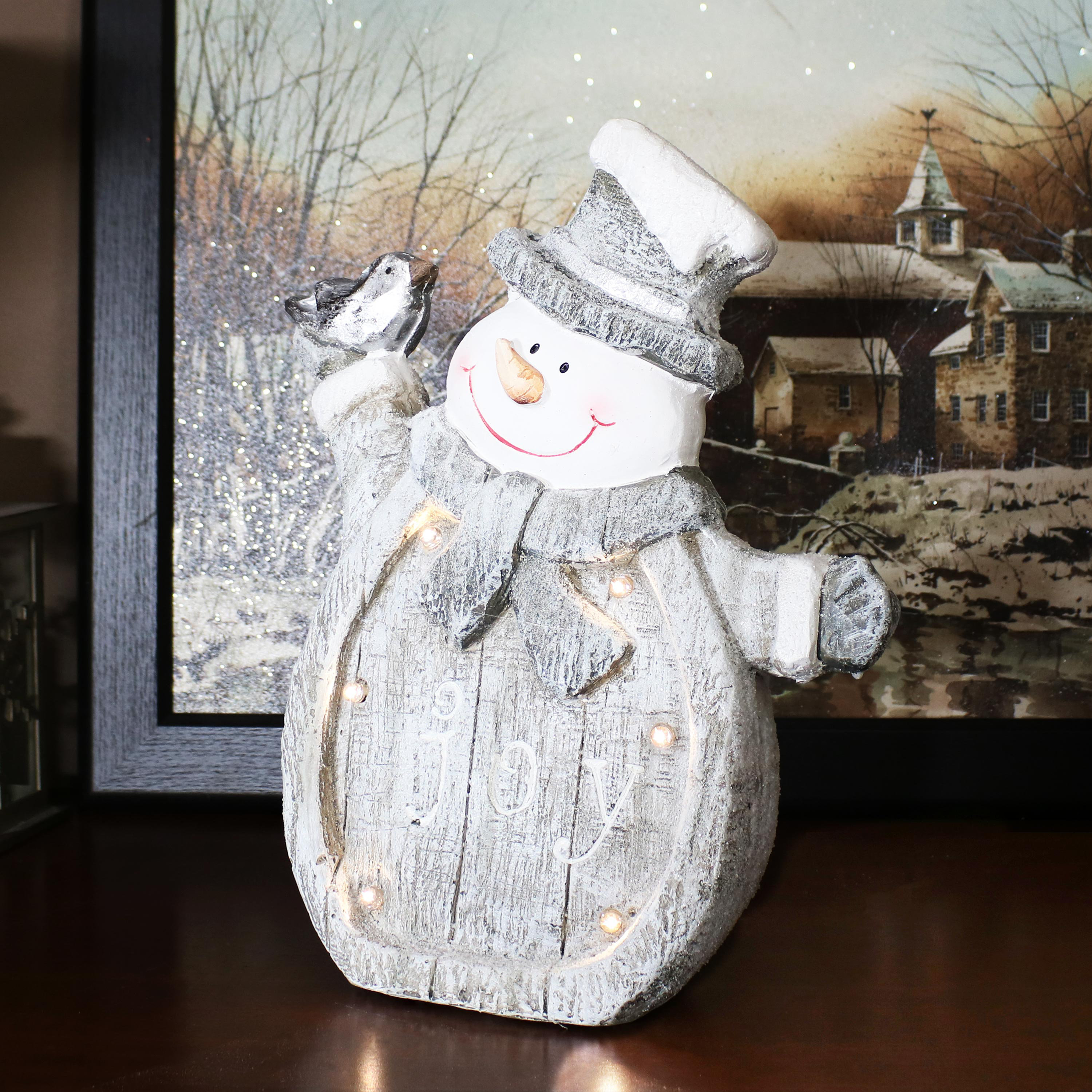 Snowman with Star Christmas Miniature Charm Resin Home Décor Accessori