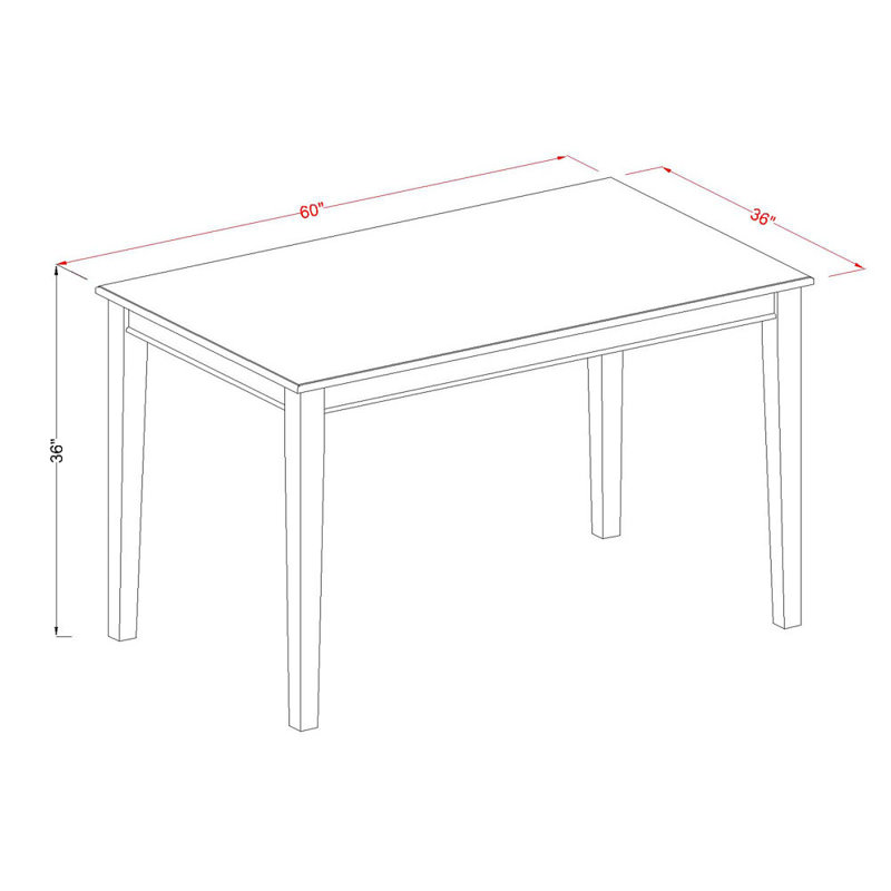 Ensemble bistro 5 pièces à hauteur de comptoir comprenant une table rectangulaire et 4 chaises de salle à manger, acajou