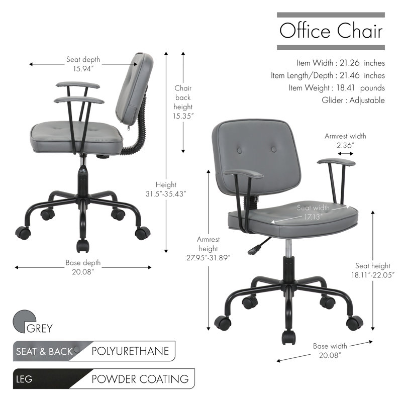 Uronda Task Chair, Gray
