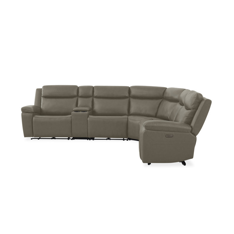 Canapé modulaire Charles en cuir fumé