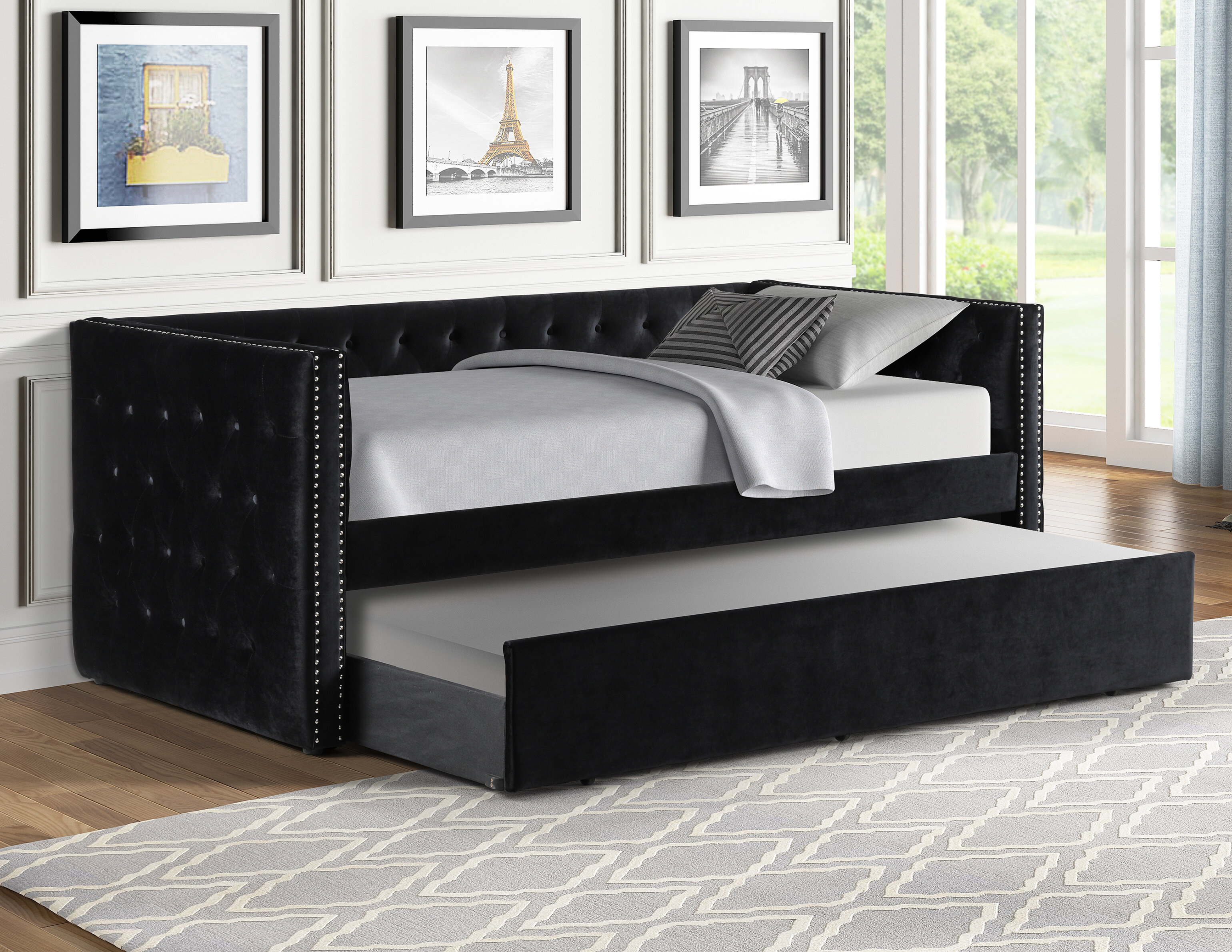 Mercer41 Iorund Upholstered Slat Bed & Reviews | Wayfair