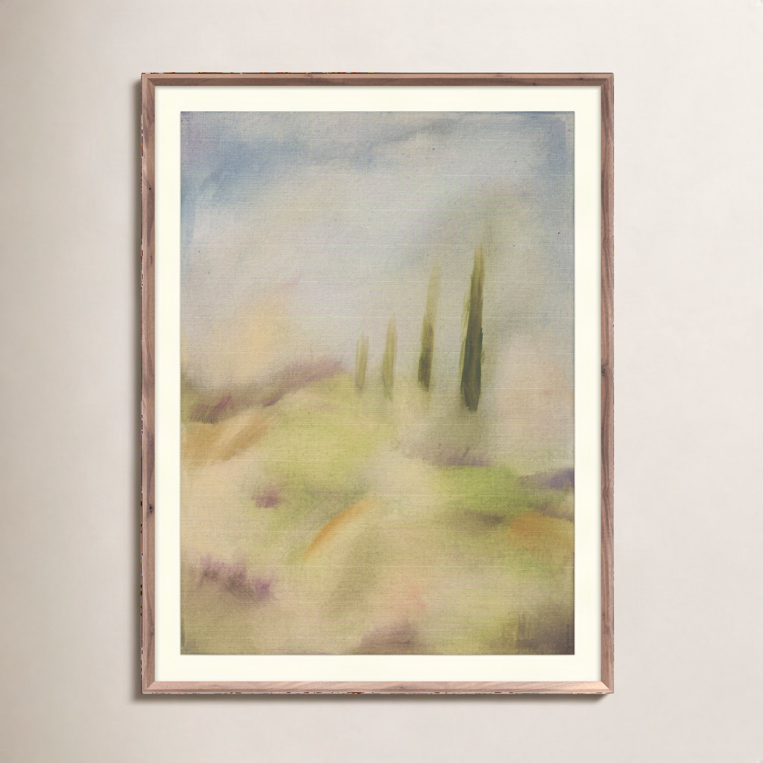 Tuscan Painting by Jess Engle, Rustic Walnut Framed, 40" H x 30" W