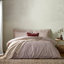 Hebden Mélange Stripe 100% Cotton Duvet Cover Set-546127277-618986766