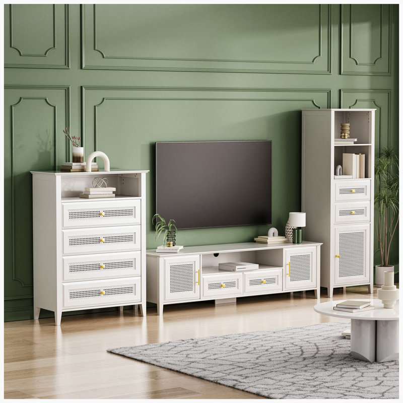 Abramowski Freestanding Bathroom Cabinet, White