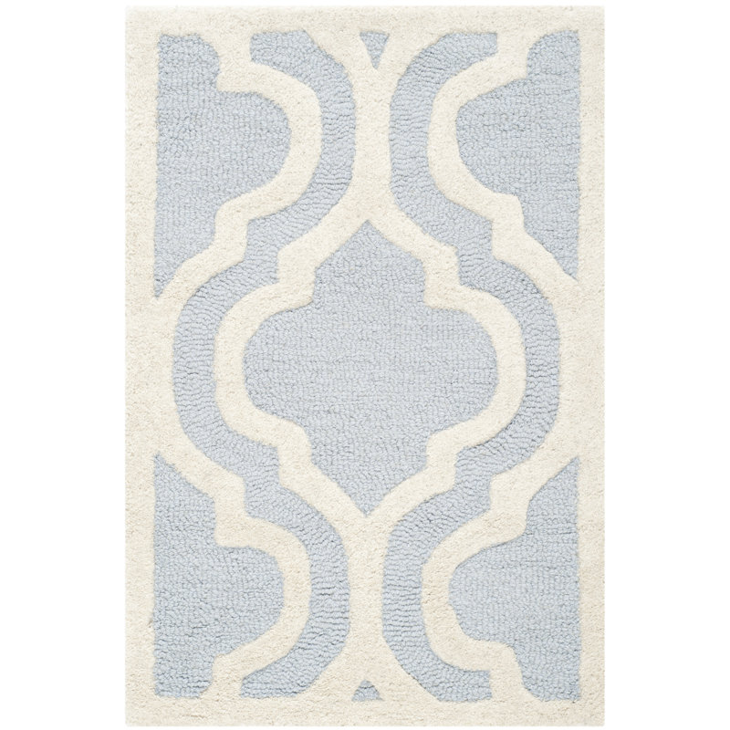 Cannen Hand Tufted Wool Geometric Rug, Rectangle 2' x 3'