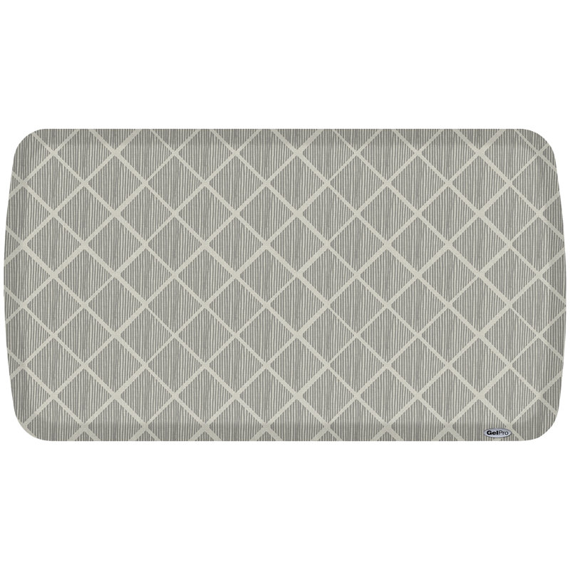 Tapis de cuisine GelPro Elite, Rectangle 1 pi 8 po x 3 pi, Gris clair