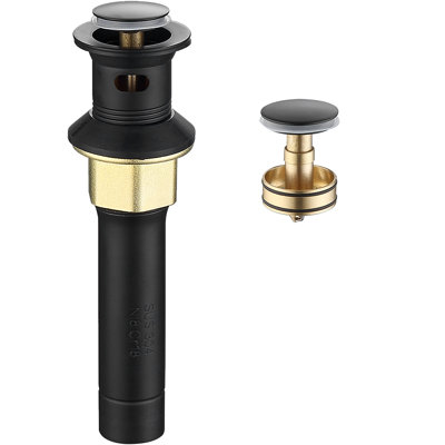 Drain escamotable en acier inoxydable, drain de lavabo de salle de bain avec fonction anti-colmatage