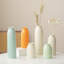 Ensemble de 3 vases en céramique 10 pouces, style bohème nordique moderne, blanc et beige, avec vases à poignée, 5 à 10 pouces de hauteur