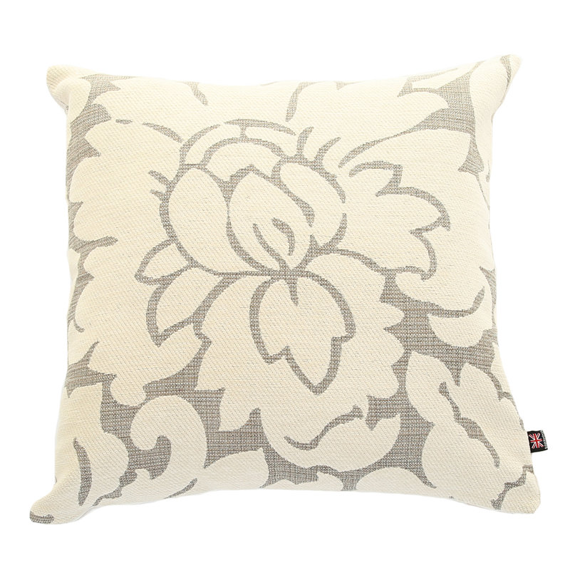 Alonso Floral Square Cushion, Large, Beige