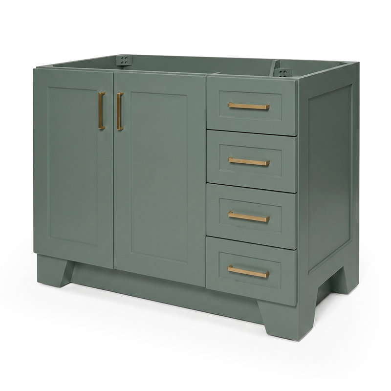 43 IN.  Single Bathroom Vanity, Left, Rectangular, Vintage Green