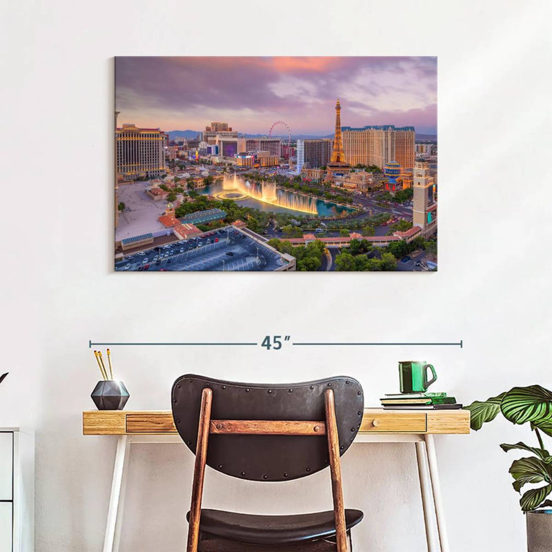 Ravi Las Vegas Before Dark, 26" H x 39" W