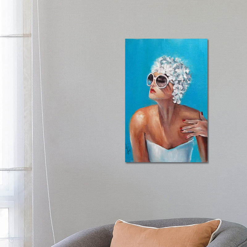 Swim Cap by Salma Nasreldin - Wrapped Canvas Painting, 66.04 cm H x 45.72 cm W x 3.175 cm D