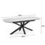 Verona Extendable Oval Metal Base Dining Table-1387441192