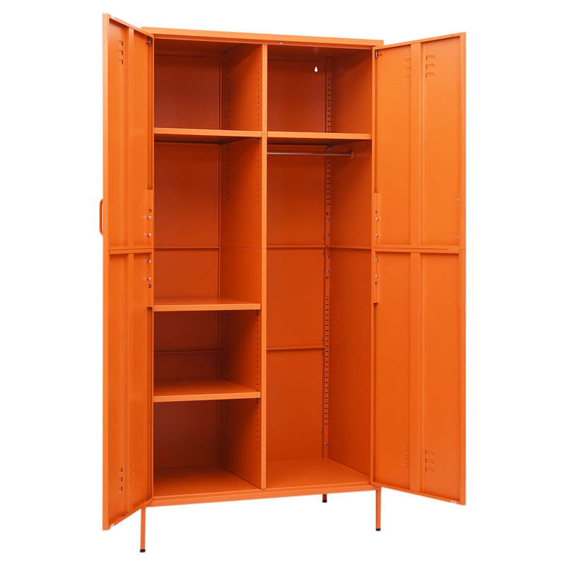 Organisateur de garde-robe pour garde-robe en acier, Orange