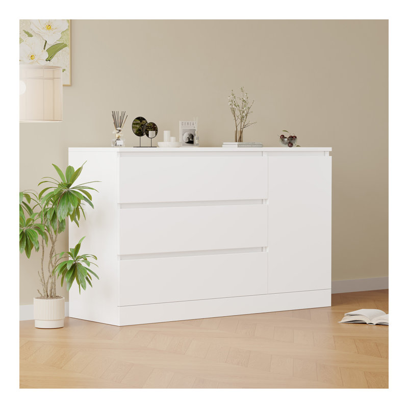 Armoire latérale en bois avec tiroirs cachés