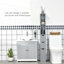 Grande armoire de rangement pour salle de bain, tour à linge autoportante avec tablette et tiroir, armoire de style moderne pour salle de bain-1592986299