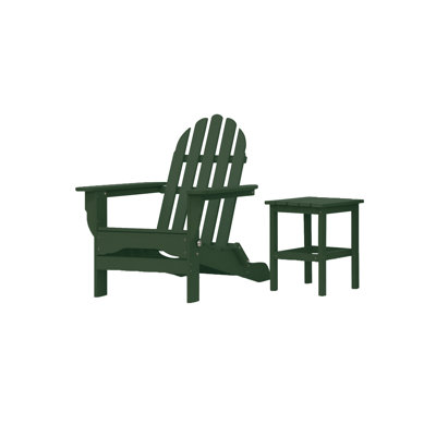 Leighton Outdoor Adirondack Chair With Table