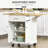 Versatile Kitchen Island Cart With Foldable Leaf And Multiple Storage Options