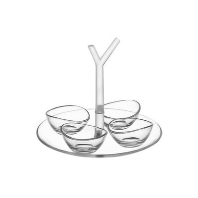 Ensemble de 5 assiettes et cuves décoratives en verre haute qualité cadeau Enya