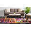 Tapis géométrique bleu / mauve / orange Jesusae-288660452