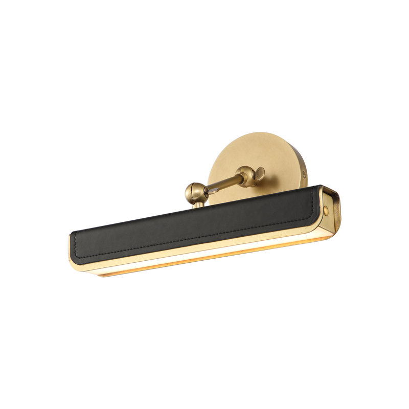 Valise 12'' Dimmable LED Wall Mounted Picture Light, Vintage Brass/Tuxedo