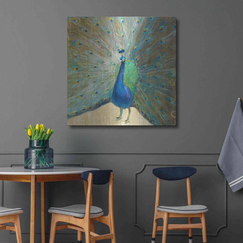 "Paon bleu" par Danhui Nai, H 36 po x l 36 po