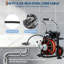 100FT x 3/8 Inch Drain Cleaning Machine with 10 Cutters & Air-Activated Foot Switch, Auto Feed Drain Snake  Auger on Wheels, 450 w High Power Sewer Snake for 2" to 4" Pipes
