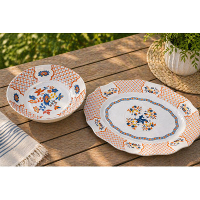 Blooming Sunset Melamine Serving Set