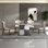 Brown Luxury Marble Rectangular Dining Table Sets
