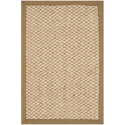 Dollard Natural Fiber Sisal With Latex Solid Color Rug