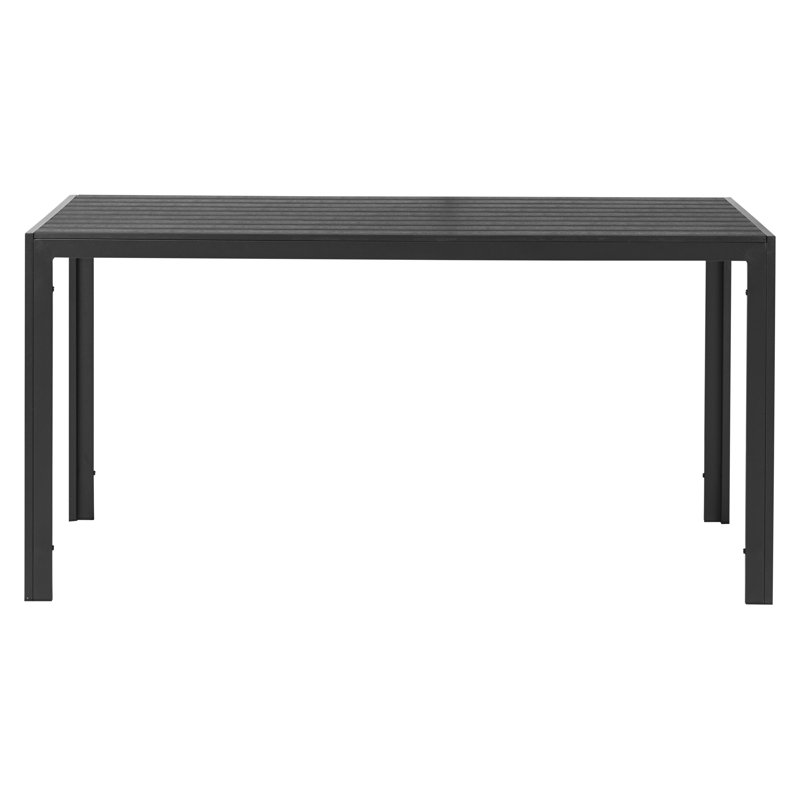 Kirisa Rectangular 5 - Piece 4 - Person 150Cm L Outdoor Table Set, Black