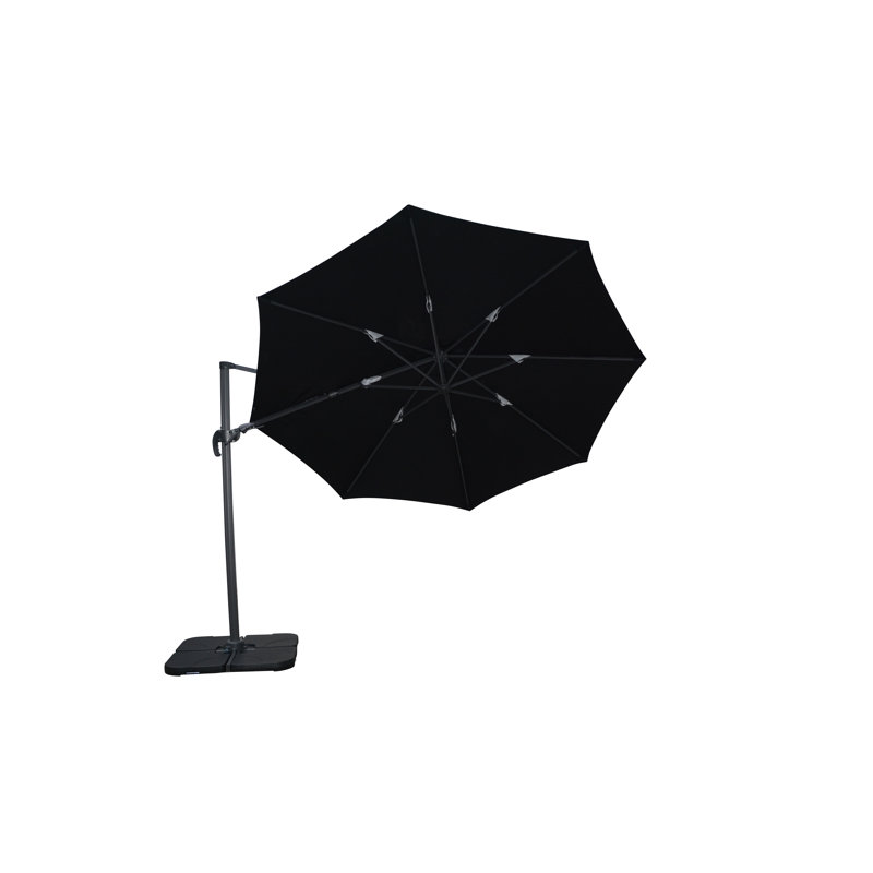 Johnny Cantilever Parasol, Black, 240cm H x 350cm W x 350cm D
