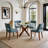 4-Piece Chenille Upholstered Solid Wood Dining Chair Set-845909767