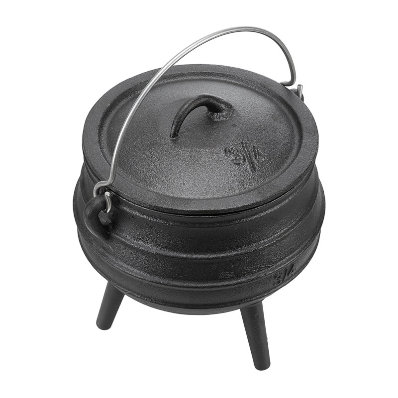Living And Home Cast Iron Stock Pot, 2 Litres