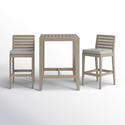 Ojai 3-Piece Outdoor Set, with Bistro Table and 2 Barstools