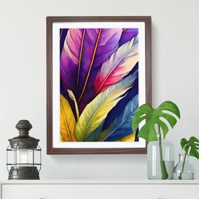 Feathers In Technicolour No.2 - Single Picture Frame Print