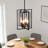 4 - Light Dimmable Industrial Square/Rectangle Lantern Chandelier For Kitchen Island Dining Room Foyer Hallway-108236768