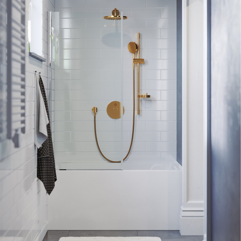 Voltaire 48" x 32" Alcove Bathtub with Apron, Right, Glossy White