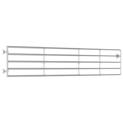 Panos 90cm H x 400cm W Sliver Metal Gate